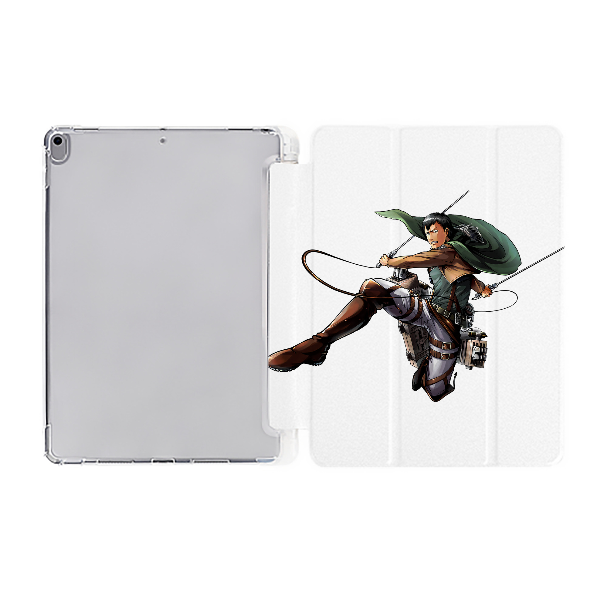 （画像用） 進撃の巨人 ベルトルト・フーバー Attack on Titan Bertholdt Hoover IPad ケース ペン収納付き 三つ折りスタンド PUレザー×シリコン 対応機種9.5/10.5/10.9インチ